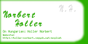 norbert holler business card